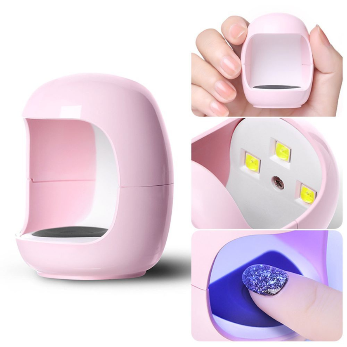 Mini Secador Cabine Unhas Secagem Rápida 30 seg Luz Uv Led