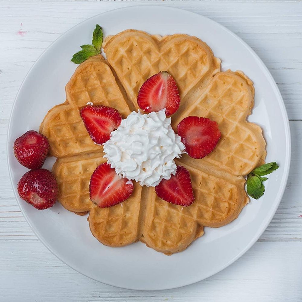 Forma Waffles Coração Panqueca Omelete de Silicone