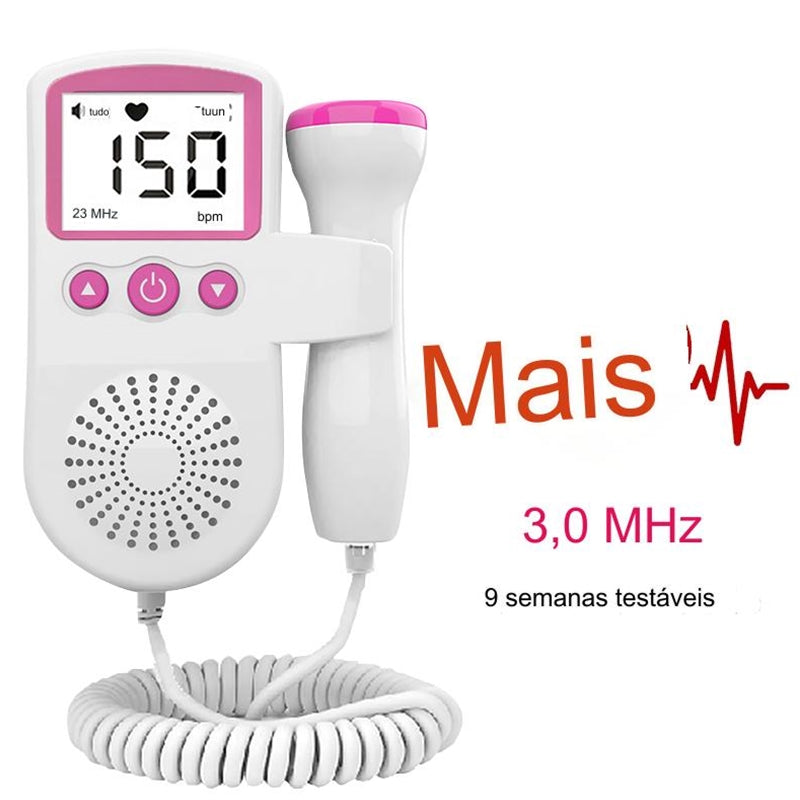 Monitor Fetal Doppler Aparelho Para Ouvir Coração Bebê