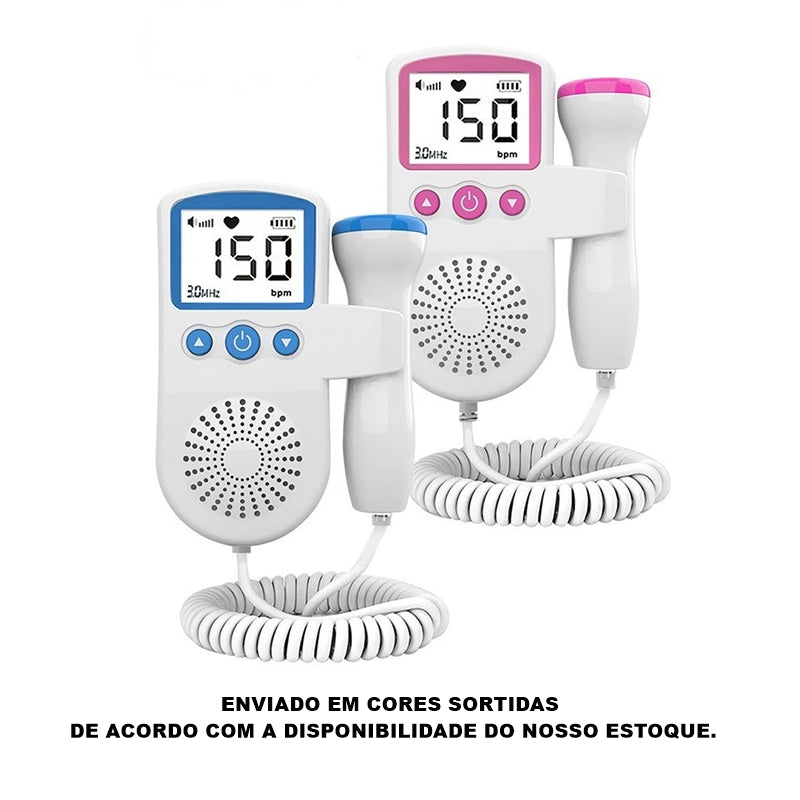 Monitor Fetal Doppler Aparelho Para Ouvir Coração Bebê