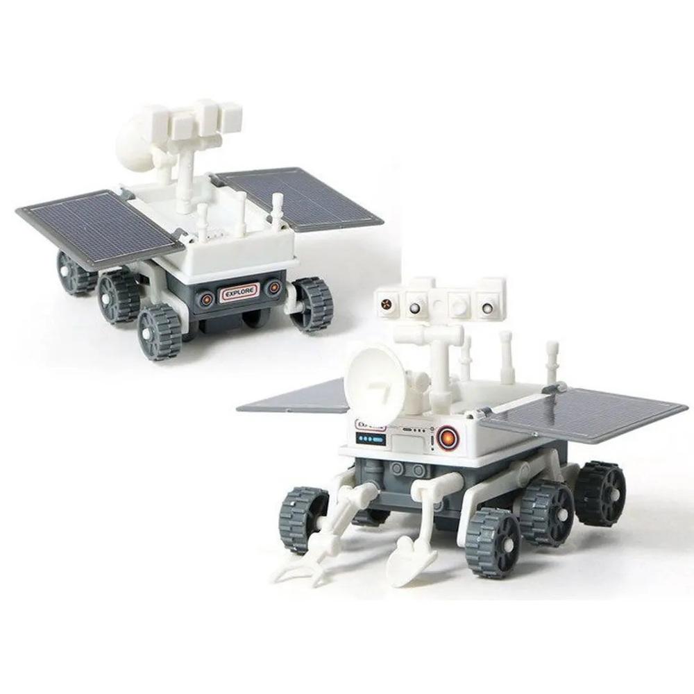 Kit estação solar robótica robo didático 3 em 1 brinquedo com placa de energia avião espacial