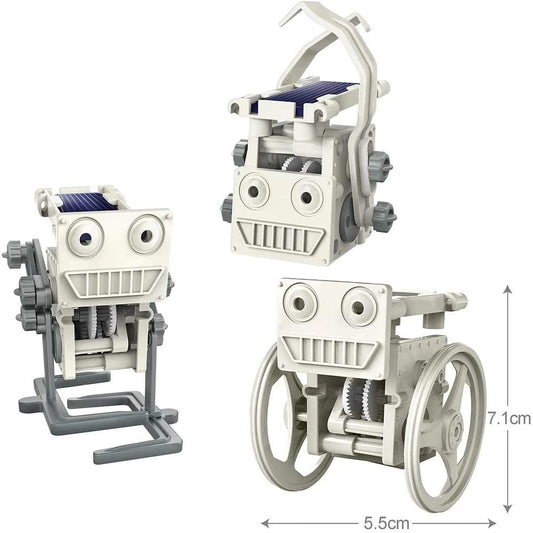 Kit robo solar completo brinquedo robótica estação solar 3 em 1 educacional eletrônica placa energia.