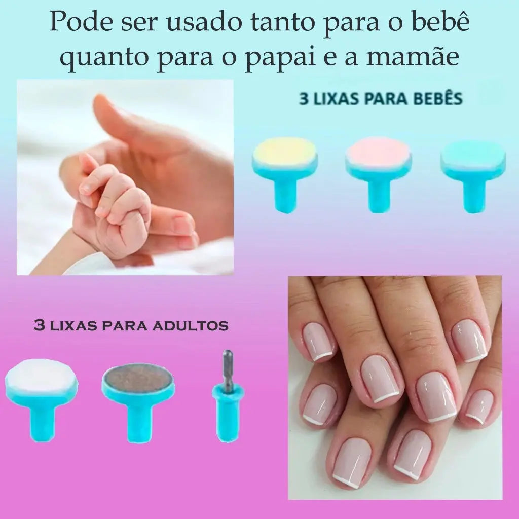 Lixador Elétrico de Unhas para Bebês shopee