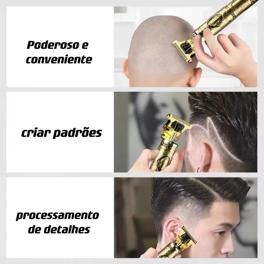 Máquina de cortar cabelo e barba recarregavel sem fio Preciso Pra Mim