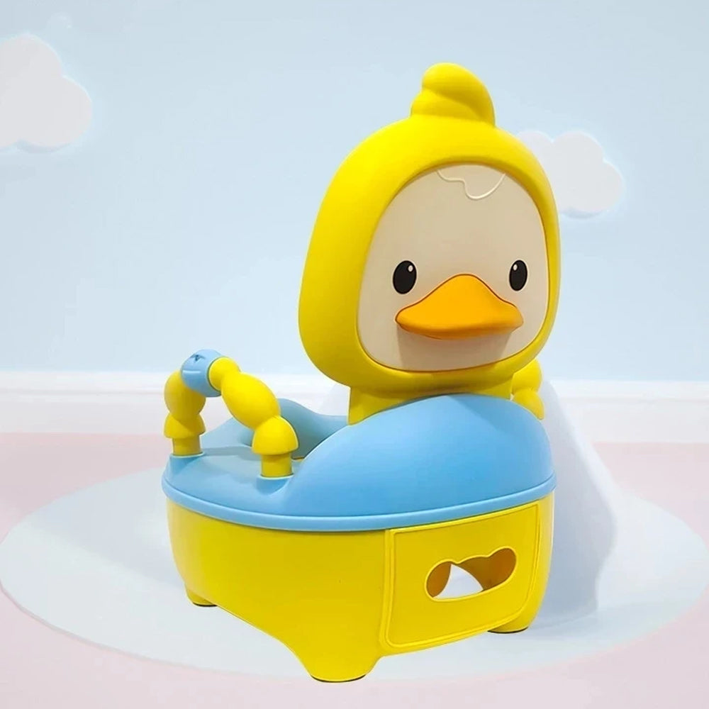 Troninho Penico Sanitário Infantil Privadinha Patinho Feliz Cor:Amarelo (168-Am